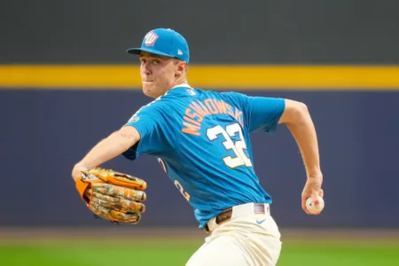 Brewers nip Braves 2-1 as Misiorowski gets 13th win